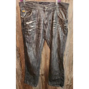 Southpole Baggy Charcoal Denim Jeans Size 34 (34x31) Wide Leg Streetwear Y2K